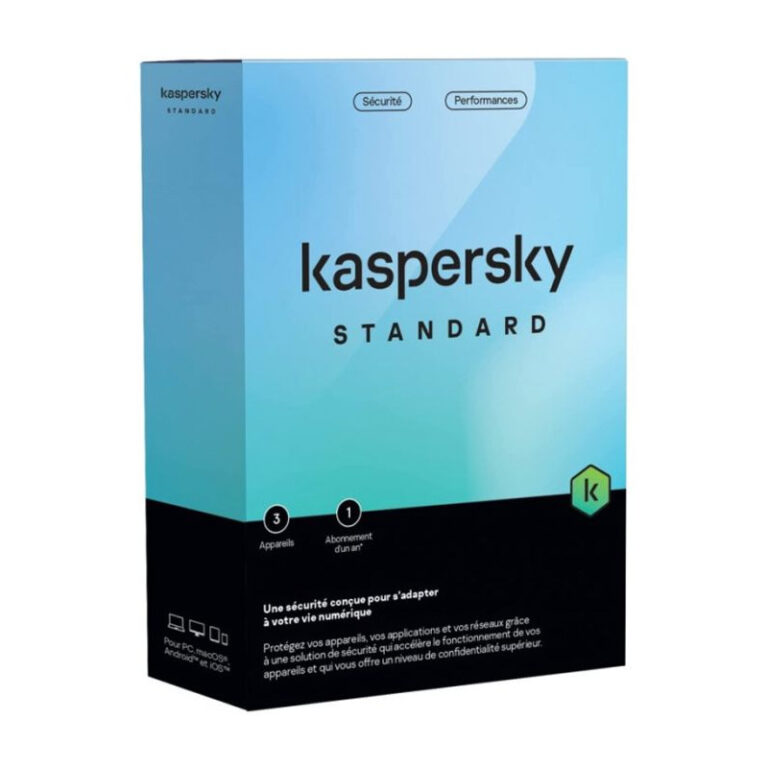 Antivirus KASPERSKY Standard Protection 3 Poste / 1 An – KL10418BCFS-FFPMAG Tunisie