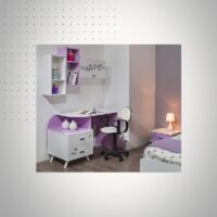 Bureau Avec Étagères Murale Violette Sotufab Violet/ Blanc – CHE28VL/BC400 Tunisie