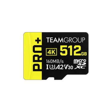Carte mémoire TEAMGROUP A2 Pro Plus Card 512G Micro SDXC UHS-I U3 A2 – TPPMSDX512GIA2V300 Tunisie