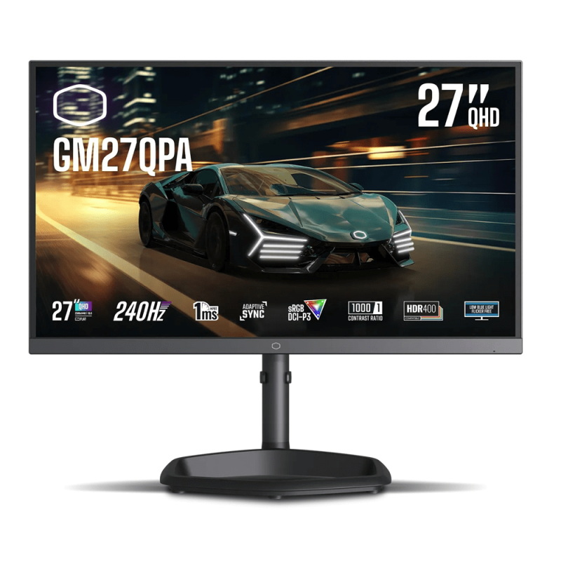 Ecran Gaming COOLER MASTER GM27QPA 27″ 2K Curved 240 Hz  Flat – GM27QPA Tunisie