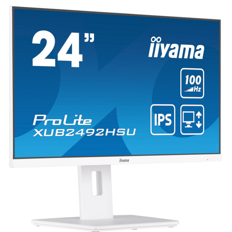 Ecran iiyama Prolite 24” IPS FULL HD 100Hz – Blanc – XUB2492HSU-W6 Tunisie