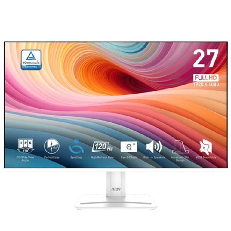 Ecran MSI Pro  MP275W E2 27” Full HD 120Hz IPS – Blanc – 9S6-3PD3CM-011 Tunisie