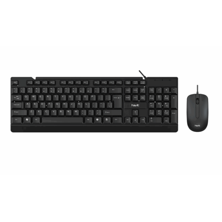 Ensemble Clavier et Souris Filaire usb havit – Noir -HV-KB272CM Tunisie