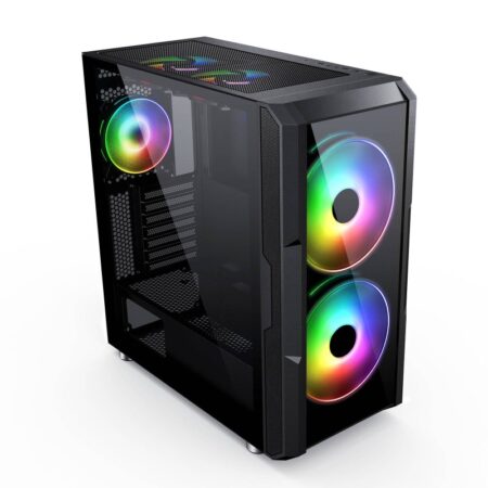 Boitier Hybrok Gaming Hacker ARGB – Noir – DESK-GAMER103 Tunisie