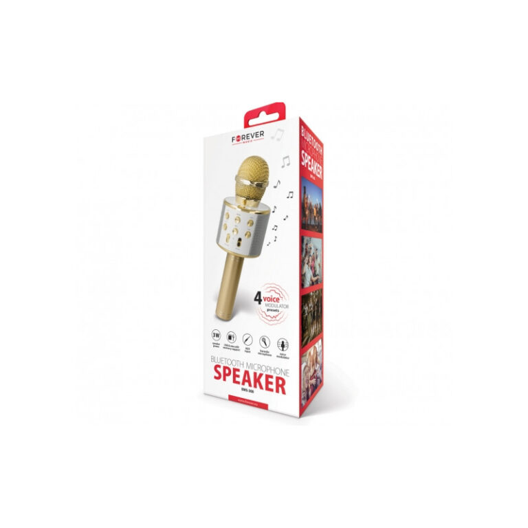 Microphone Karaoké Bluetooth Avec Enceinte Forever – Bms 300 lite- dore – GSM116524 Tunisie