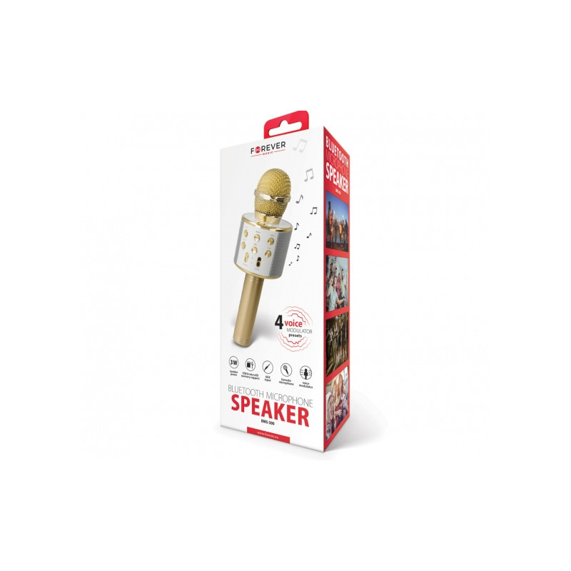 Microphone Karaoké Bluetooth Avec Enceinte Forever – Bms 300 lite- dore – GSM116524 Tunisie