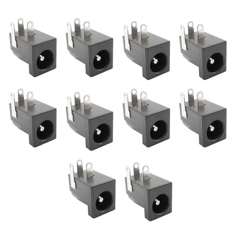 Lot de 10 pièces Embase femelle d’alimentation pour PCB 3 Broches DC 5A 2.1 mm x 5.5 mm Tunisie