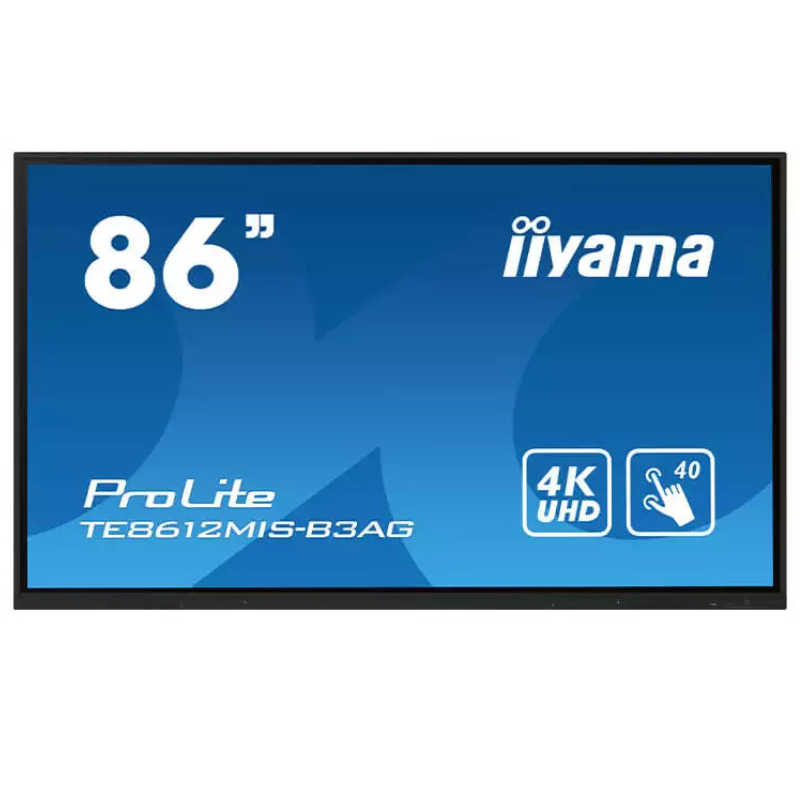 Ecran Interactif IIYAMA ProLite 86” 4K UHD – Noir Mate – TE8612MIS-B3AG Tunisie