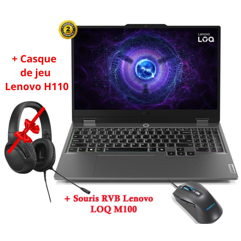 PC Portable Gamer LENOVO LOQ 15IAX9 i5 12è Gén 16Go 512Go RTX 3050 6Go – 83LK006VFG Tunisie