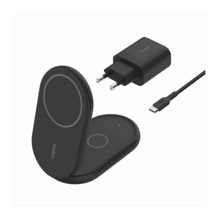 Socle De Recharge 2-en-1 Aimantée Et Pliable Avec Qi2 15 W – Noir – WIZ028vfBK Tunisie