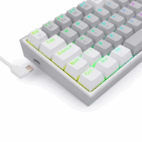 Clavier Gamer Mécanique REDRAGON FIZZ K617-RGB  -Gris &Blanc- K617 Tunisie