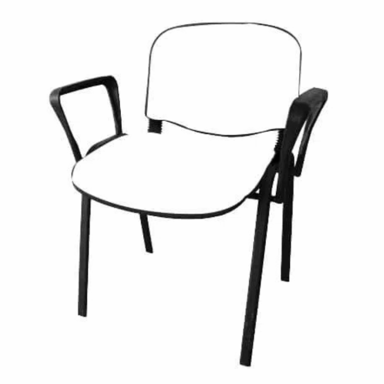 Chaise Iso Attente Poly Avec Accoudoirs –  Blanc Tunisie