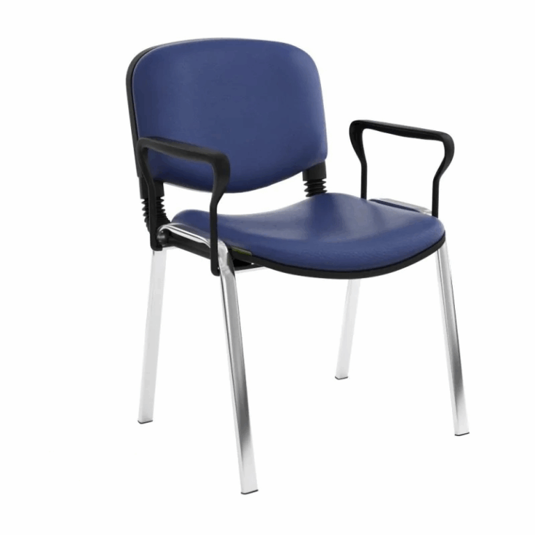 Chaise Attente ISO Poly 1 Place Avec Accoudoirs – Bleu Tunisie
