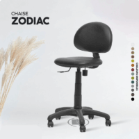 Tabouret Architecte + Dossier – Base Chrome Tunisie