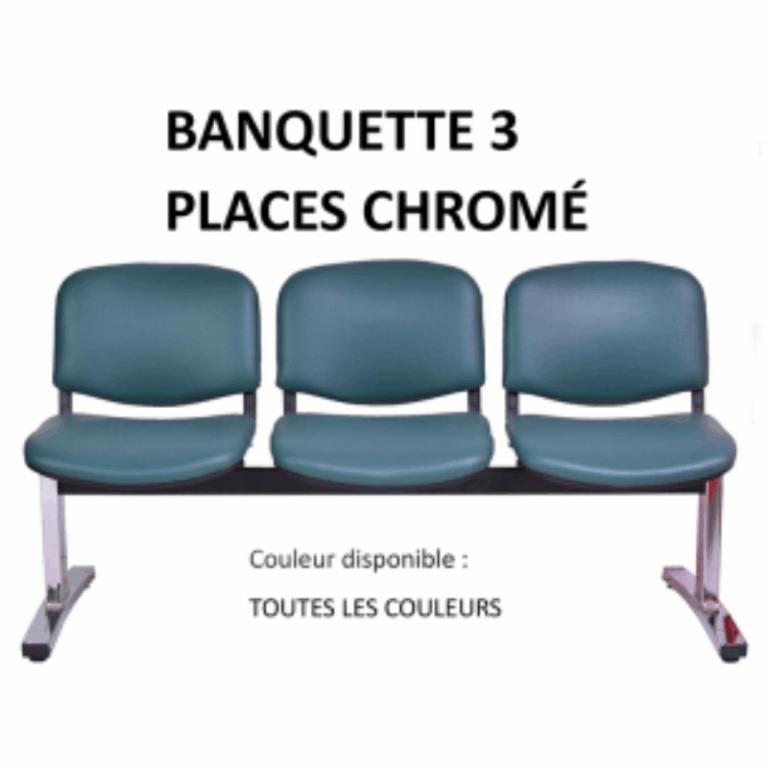Banquette 3 Places Base Chrome Tunisie