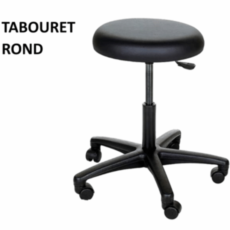 Tabouret Rond – Base Noir Tunisie