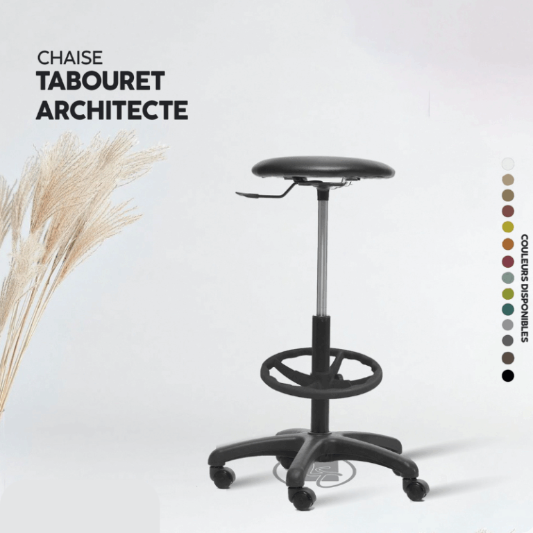 Tabouret Rond – Base Noir Tunisie