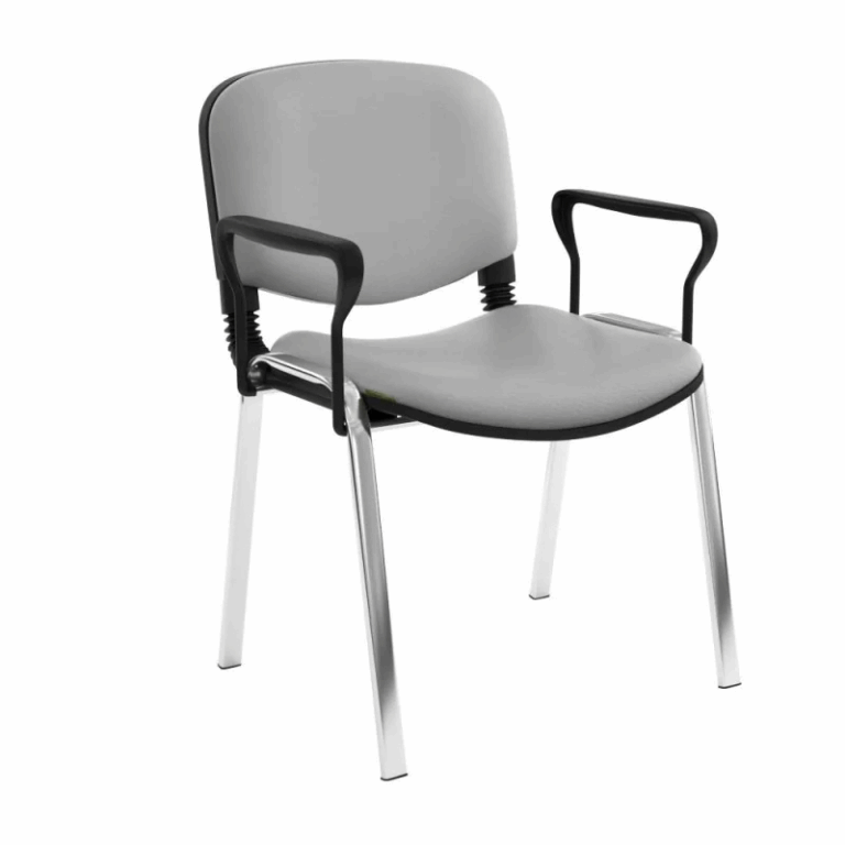 Chaise Attente ISO Poly 1 Place Avec Accoudoirs – Gris Tunisie