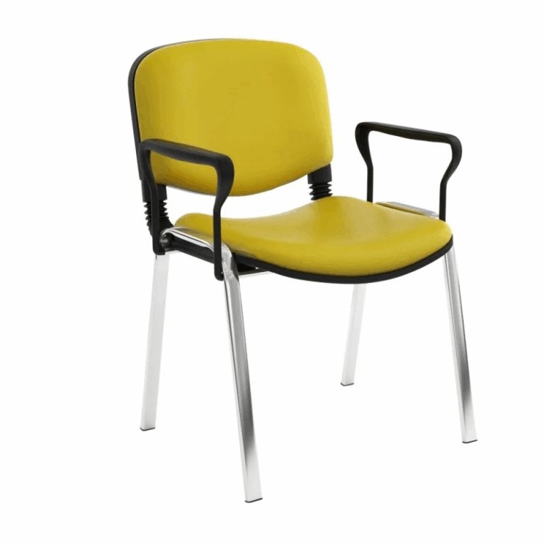 Chaise Attente ISO Poly 1 Place Avec Accoudoirs – Jaune Tunisie