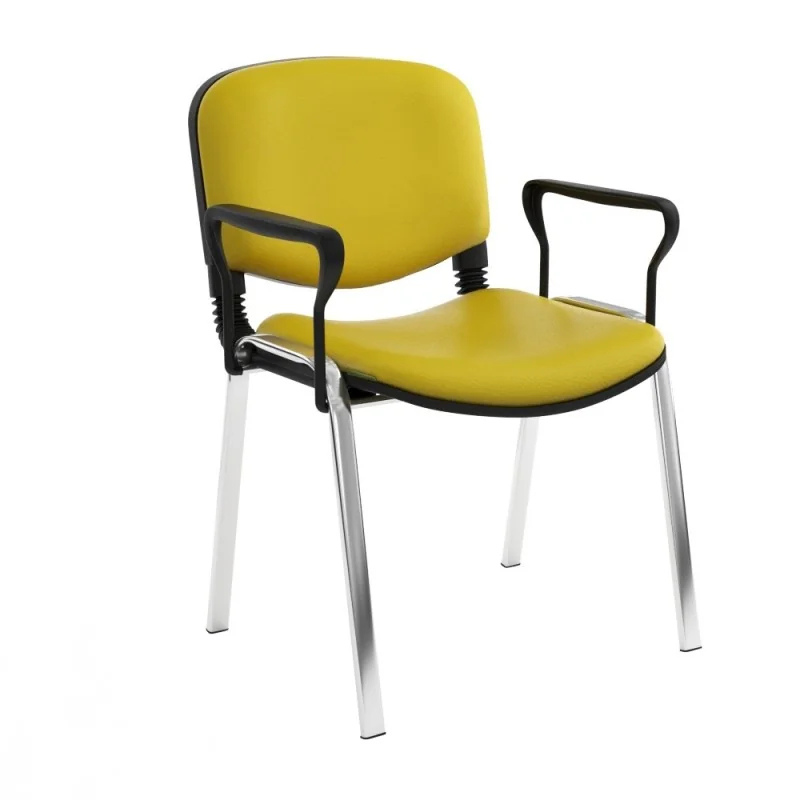 Chaise Attente ISO Poly 1 Place Avec Accoudoirs – Jaune Tunisie