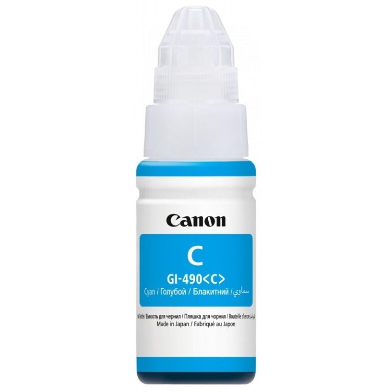 Bouteille D’encre Originale CANON GI-490 70 ml – Cyan – 0664C001AB Tunisie