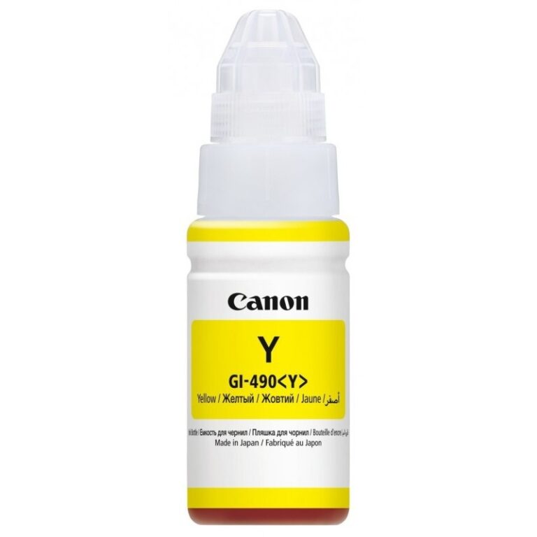 Bouteille D’encre Originale CANON GI-490 70 ml – Jaune – 0666C001AB Tunisie