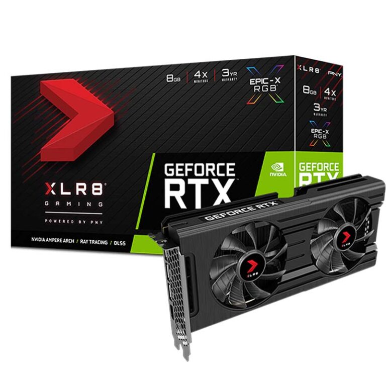Carte Graphique PNY GeForce RTX 3050 X2 XLR8 Gaming REVEL EPIC-X RGB  – VCG30508DFXPPB1 Tunisie