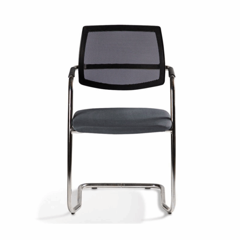 Chaise Visiteur Urban Avec Dossier En Résille & Assise Rembourrées – Noir Tunisie