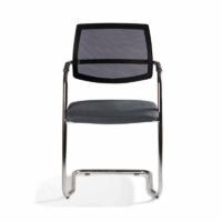 Chaise Visiteur Urban Avec Dossier En Résille & Assise Rembourrées – Noir -GD/0000605 Tunisie