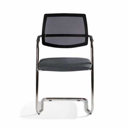 Chaise Visiteur Urban Avec Dossier En Résille & Assise Rembourrées – Noir -GD/0000605 Tunisie