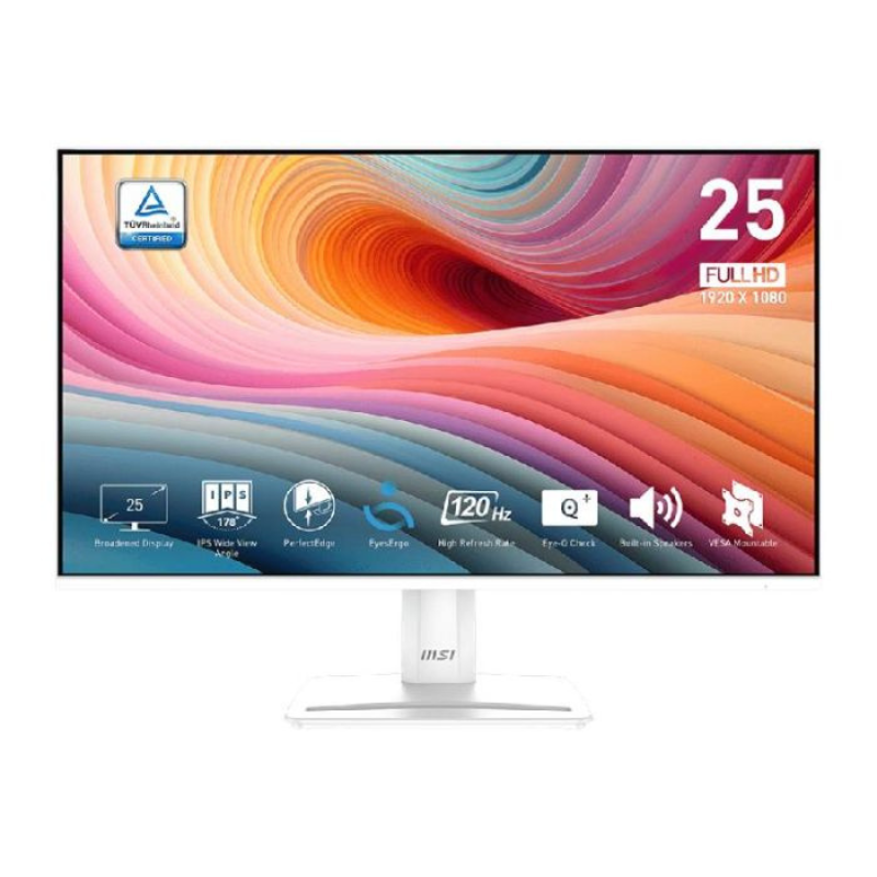 Ecran Gaming MSI Pro MP251 E2 24.5″ Full HD IPS 120 Hz – Blanc – 9S6-3PD4CM-001 Ecran Gaming MSI Pro MP251 E2 24.5″ Full HD IPS 120 Hz – Blanc – 9S6-3PD4CM-001 Tunisie