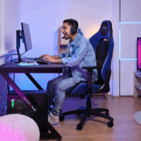 Chaise Gaming Trust Gxt 714B Ruya Avec Accoudoirs – Bleu & Noir – 25131 Tunisie