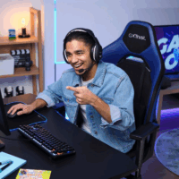 Chaise Gaming Trust Gxt 714B Ruya Avec Accoudoirs – Bleu & Noir – 25131 Tunisie