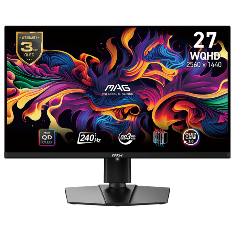 Ecran Gaming MSI MAG 271QPX QD-OLED E2 27″ 2 K 360 Hz – Noir -956-3CD89T-023 Tunisie