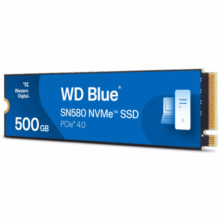 Disque Dur Interne WESTERN DIGITAL SN580 500Go SSD PCIe Bleu – WDS500G3B0E Tunisie