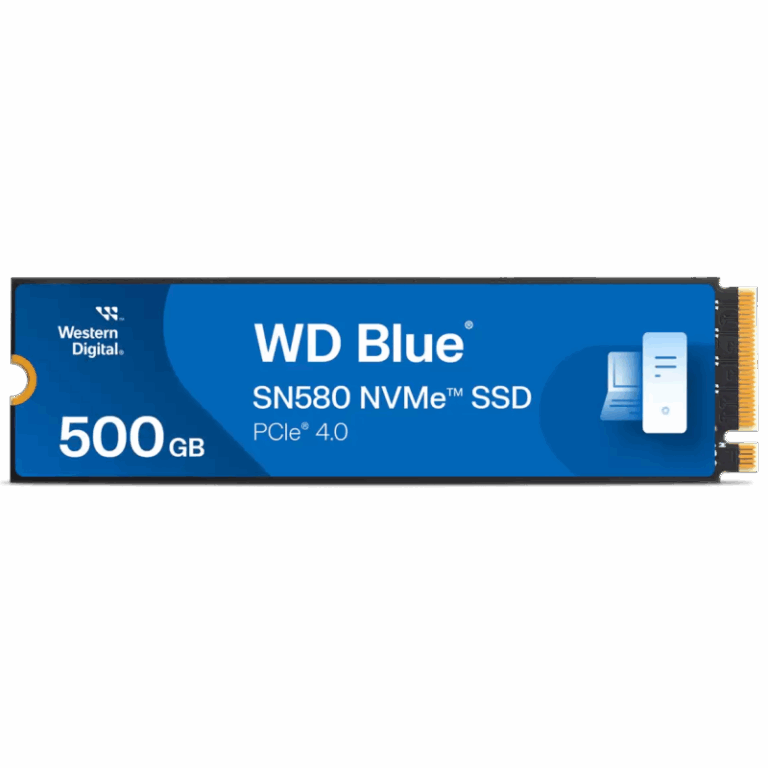 Disque Dur Interne WESTERN DIGITAL SN580 500Go SSD PCIe Bleu – WDS500G3B0E Tunisie