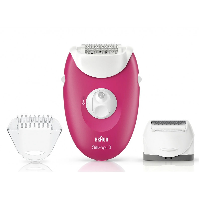 Épilateur Braun Silk-épil 3 SE3-410 Rose & Blanc Tunisie