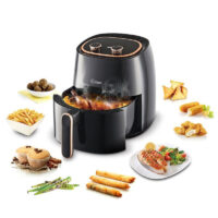 Friteuse Sans Huile Kiwi 5L KAF-5535 Noir + 50 Pièces de Papier Cuisson Gratuit Tunisie