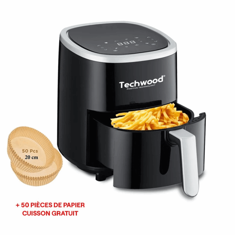 Friteuse Sans Huile Techwood TFR-358SHD 3.5L Noir + Papier Cuisson Gratuit Tunisie
