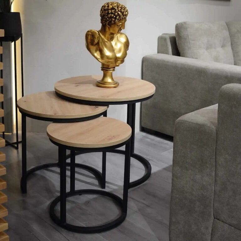 Ensemble De Trois Tables Gigognes Rondes Sotufab – Amazona – TB004AM Tunisie