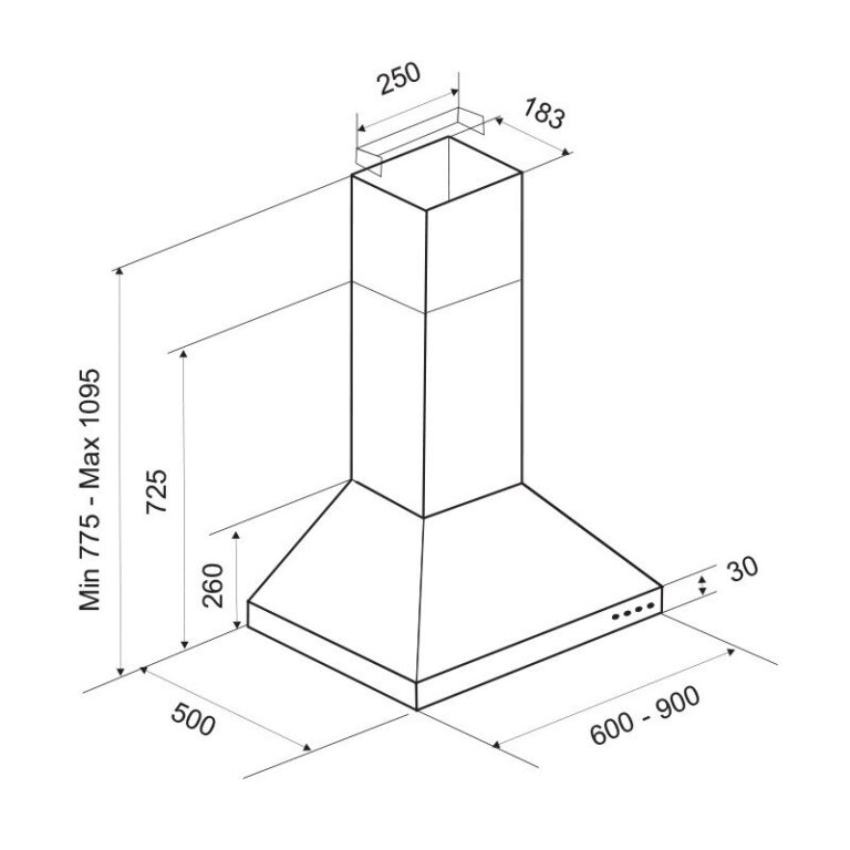 Hotte Pyramidale Focus F.605W 60 cm Blanc Tunisie