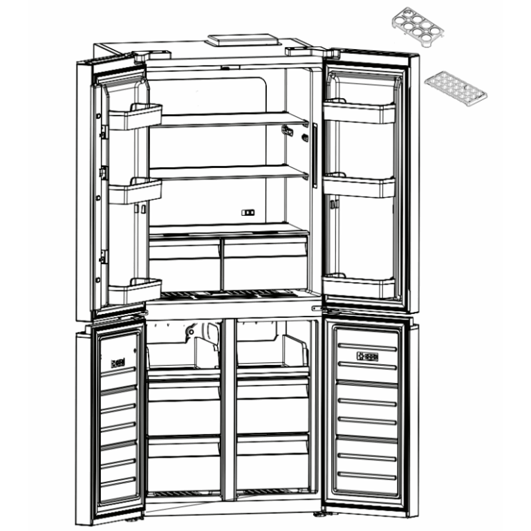 Réfrigérateur Focus Side By Side 4 Portes SMART.6400 Noir Tunisie