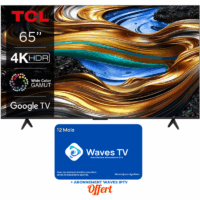 Téléviseur TCL 65C655 UHD 4K Qled Smart Google 2024 Noir Tunisie