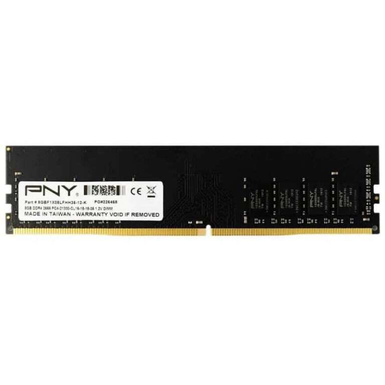 Barrette Mémoire Pny 8Go Ddr4 3200mhz UDIMM -md8gsd43200-tb Tunisie