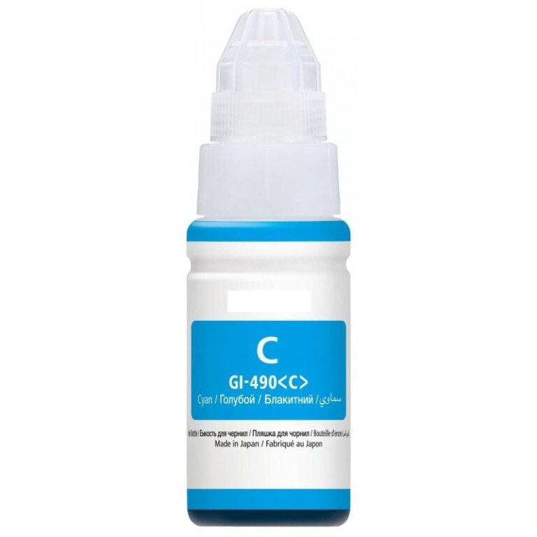 Bouteille D’encre Adaptable Canon GI-490-C 70 ml – Cyan- GI-490-C Tunisie