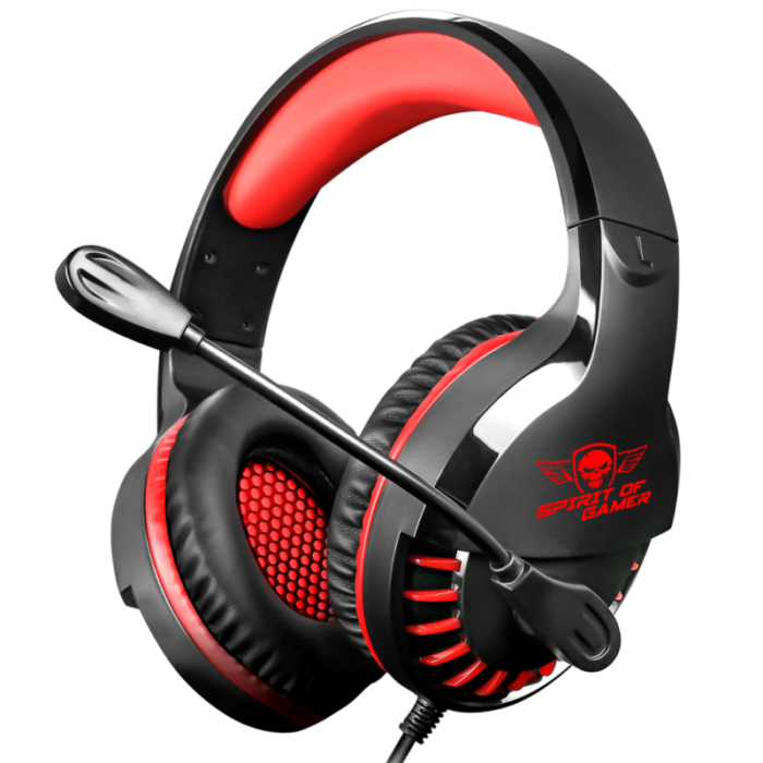 Casque Gaming SPIRIT OF GAMER PRO-H3  – Rouge & Noir – MIC-PH3MPRE Tunisie