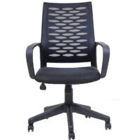 Chaise Atlas Avec Accoudoirs Base Noir – Noir Tunisie