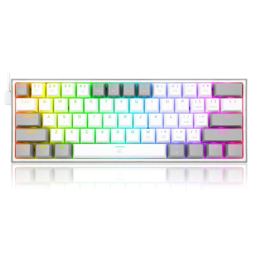 Clavier Gamer Mécanique REDRAGON FIZZ K617-RGB  -Gris &Blanc- K617 Tunisie