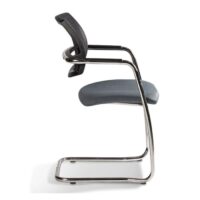 Chaise Visiteur Urban Avec Dossier En Résille & Assise Rembourrées – Noir -GD/0000605 Tunisie