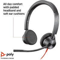 Micro Casque HP Poly Blackwire 3325- Noir – 8X222AA Tunisie